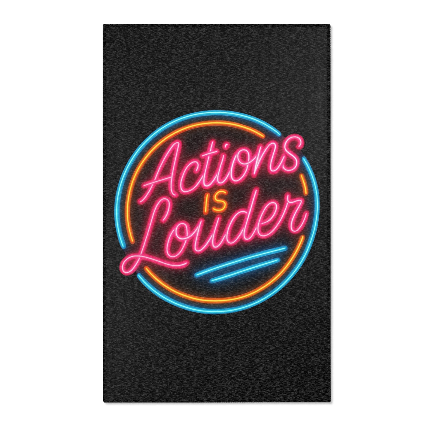 “Actions Is Louder” Area Rug – Step Different Edition