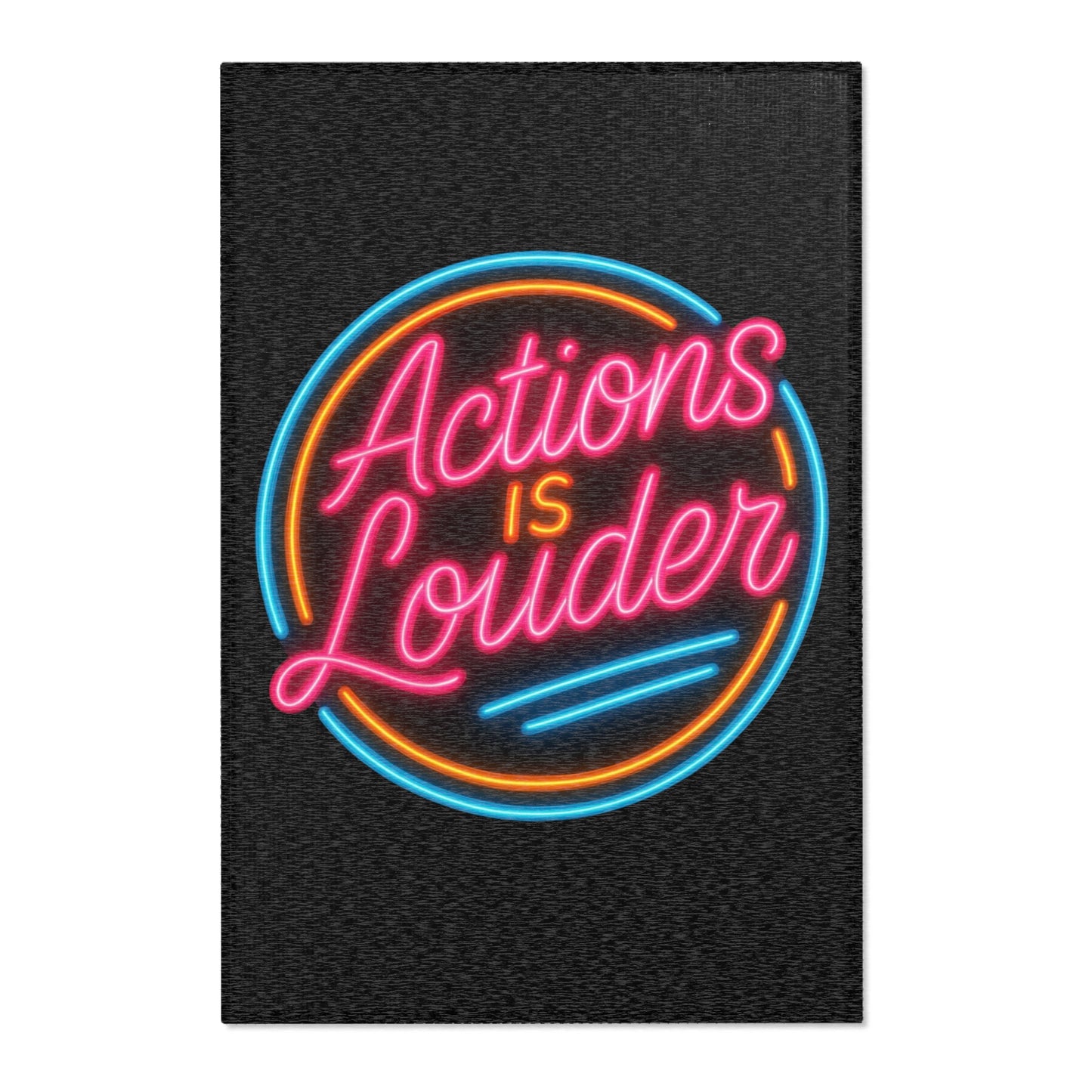 “Actions Is Louder” Area Rug – Step Different Edition